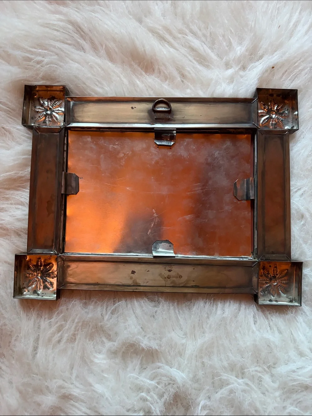 Decorative cactus Tile-Accented Wall Mirror